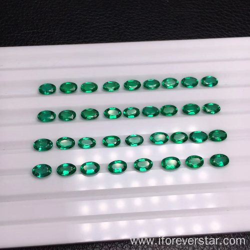 Natural Green Emeralds Standard Oval Zambian Emeralds